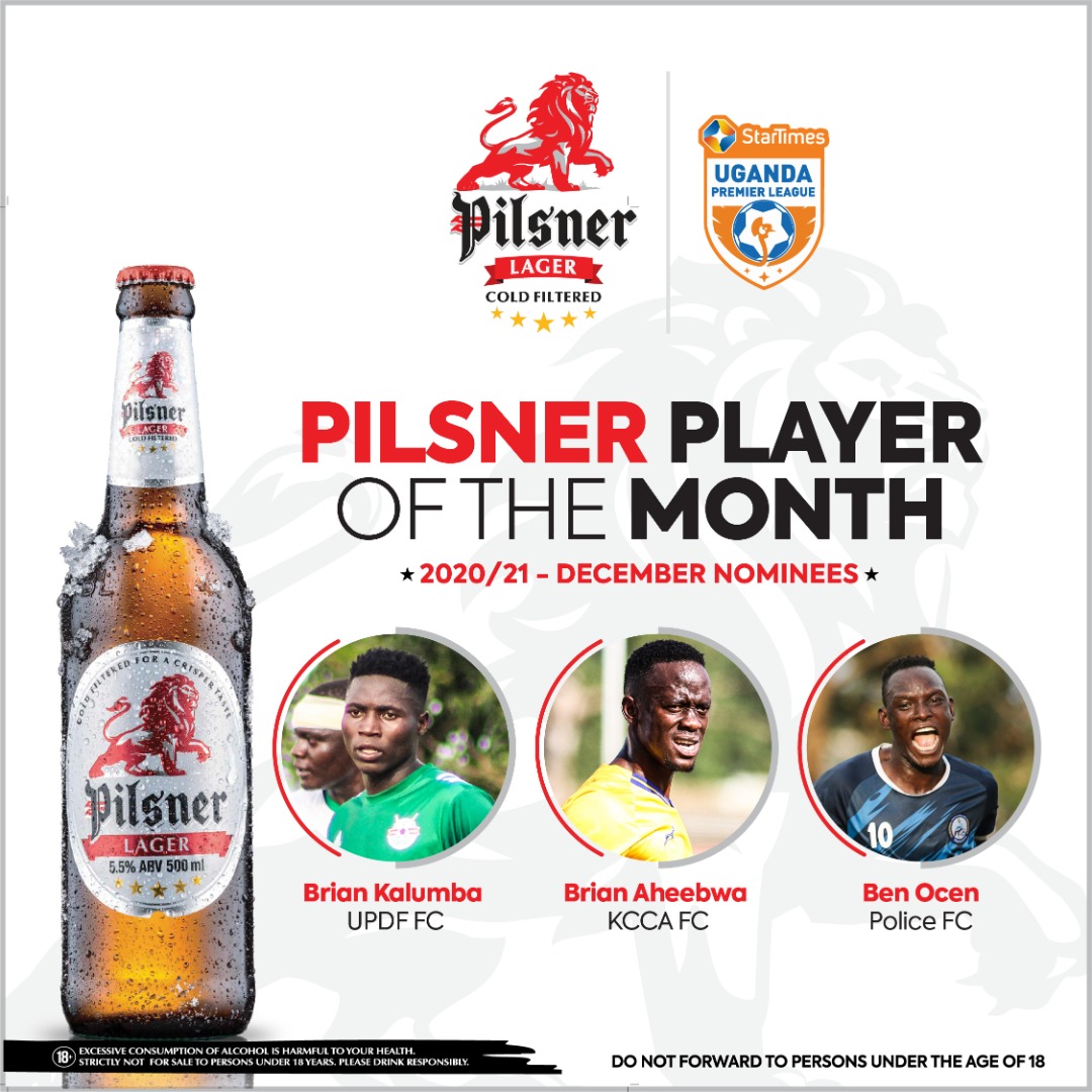 Pilsner/UPL Awards Return: Brian Aheebwa, Kalumba, Ocen Battle for Player of December