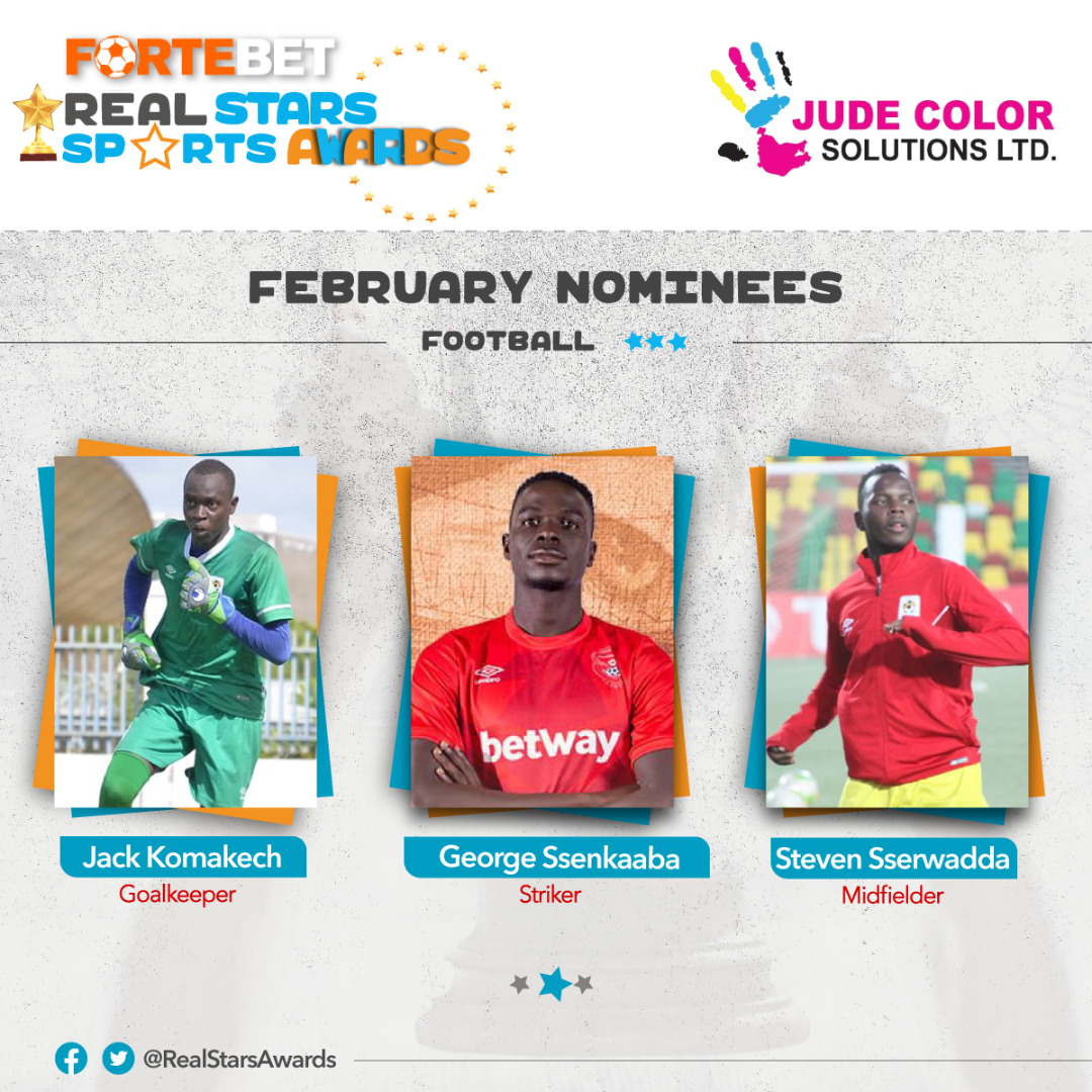 Komakech, Senkaaba and seven others nominated for February