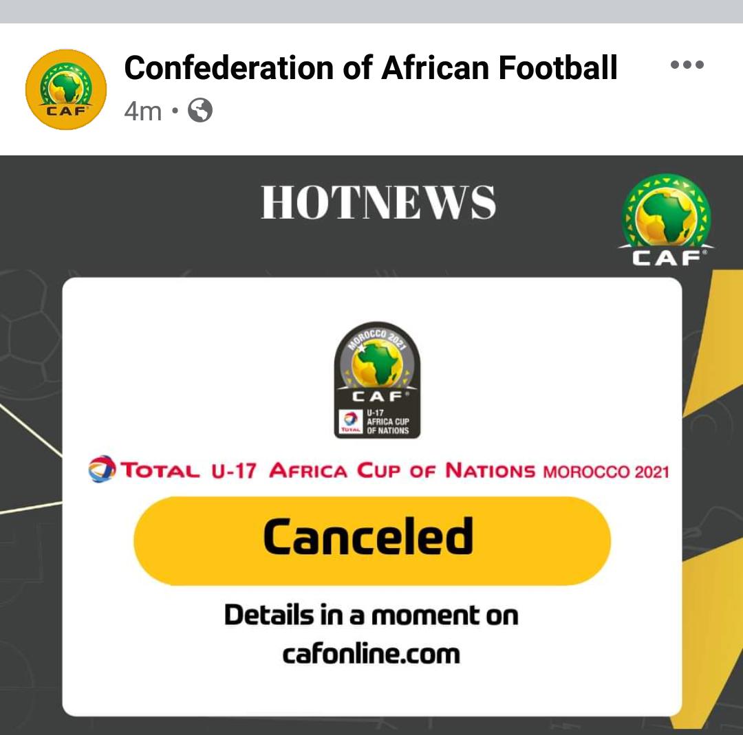 CAF cancels AFCON U17 championship