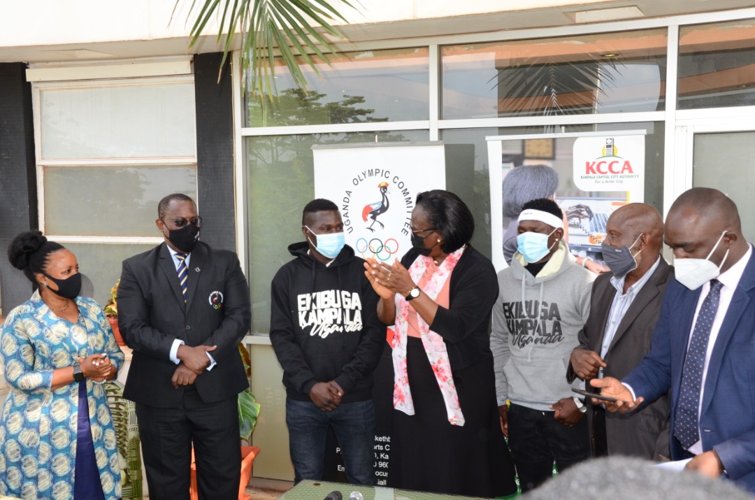 Boxing : E.D Dorothy Kisaka officially flags off KCCA Boxing Club boxers Shadir Musa and David Ssemujju for Olympics