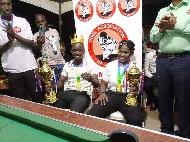 National Pool Championship: Bwanika, Mutesi crowned King and Queen of table