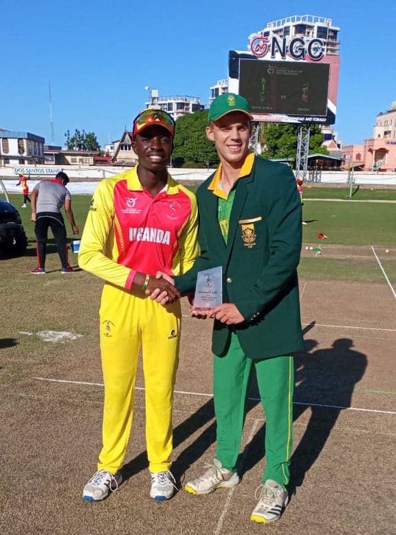 South Africa inflicts second defeat on Uganda at the ongoing U-19 Cricket World Cup