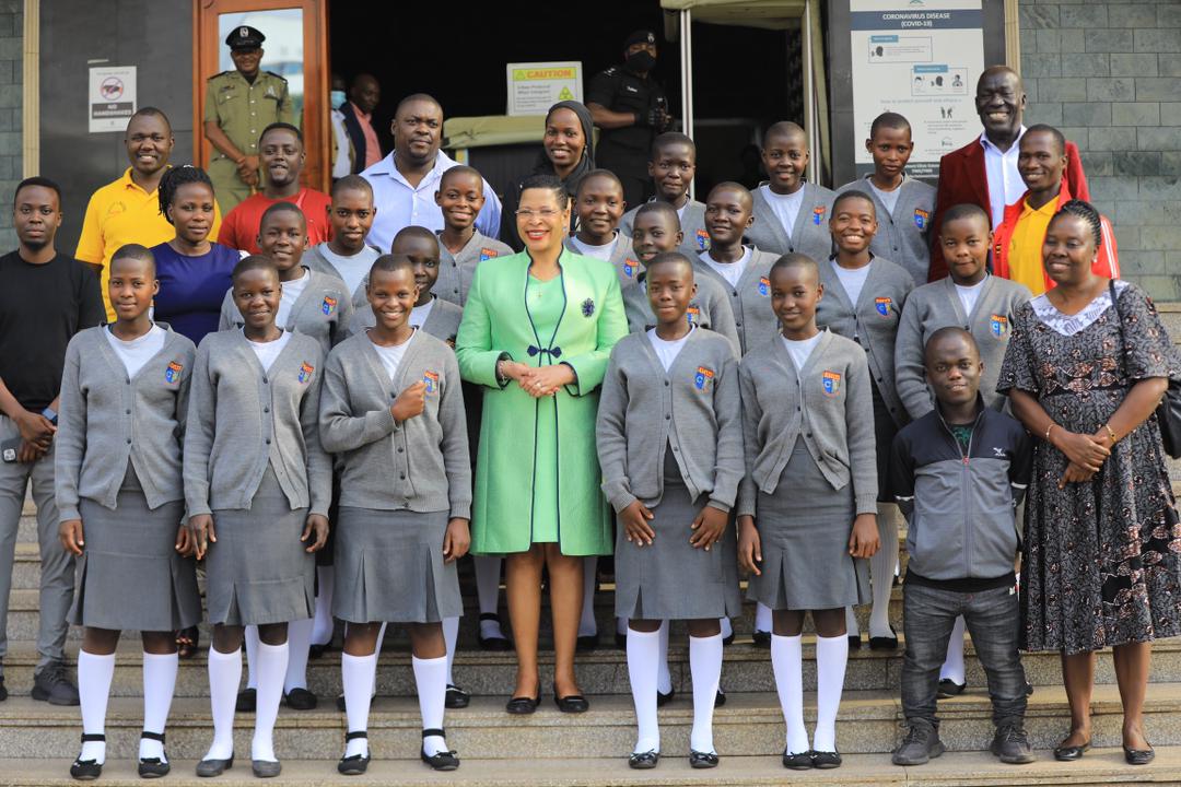 Speaker Annet Anita Among flags off Amus College to Tanzania for Pan Africa tourney qualifiers