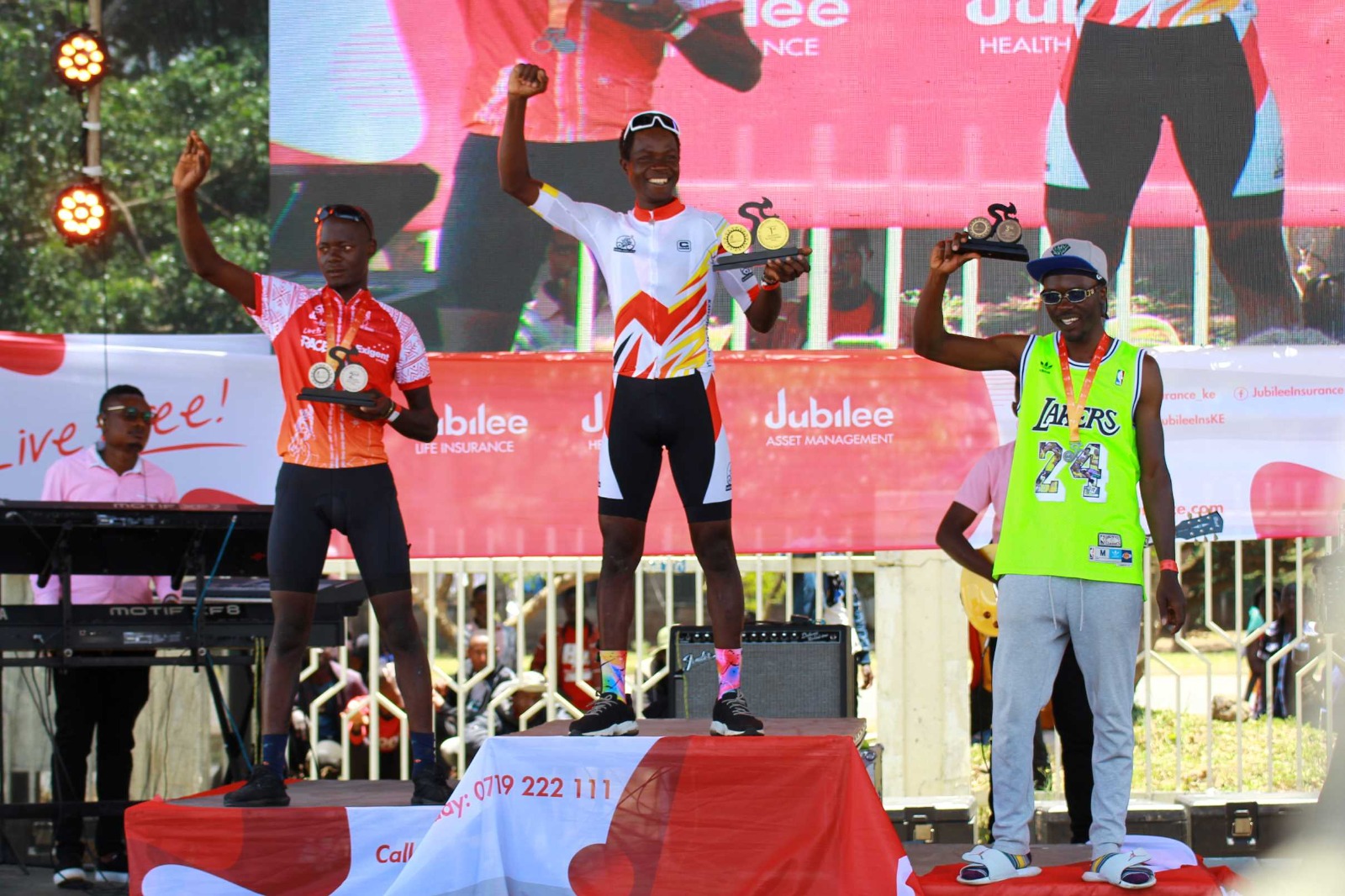 Jubilee Insurance sponsored Kawempe Cycling Club’s Aziz Ssempijja wins Gold in Grand Nairobi Race