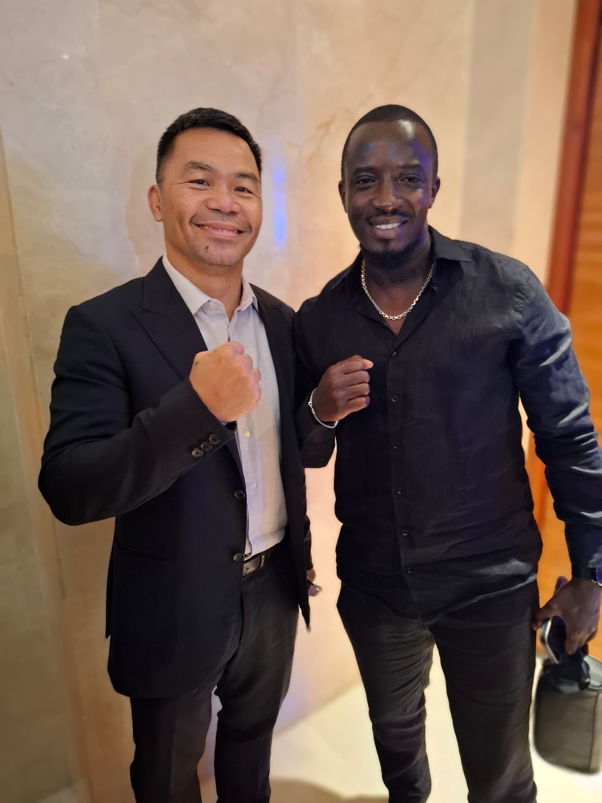 UBF boss Muhangi meets legends Deontay Wilder and Manny Pacquiao, courts global stars for Uganda’s boxing revival