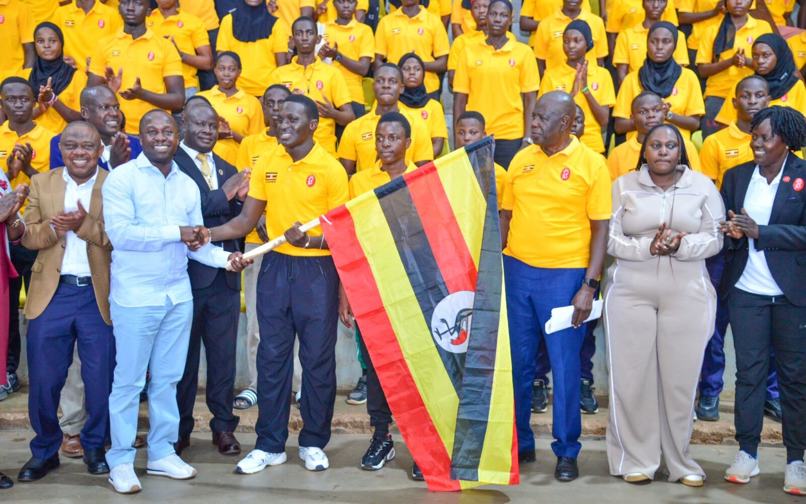 Hon. Ogwang sets Gold standard as Uganda flags off record FEASSA 2026 team
